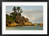 Anse-Source D'Argent coastline, Seychelles, Africa Fine Art Print