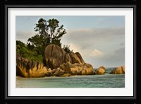 Anse-Source D'Argent coastline, Seychelles, Africa Fine Art Print
