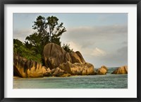 Anse-Source D'Argent coastline, Seychelles, Africa Fine Art Print