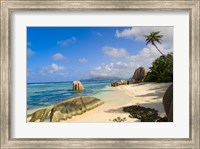 Rock formations, La Digue Island, Seychelles Fine Art Print