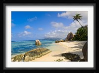 Rock formations, La Digue Island, Seychelles Fine Art Print
