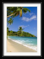 Beach at Chez Batista's Restaurant, Seychelles Fine Art Print