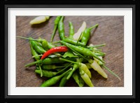 Chile peppers, Market on Mahe Island, Seychelles Fine Art Print