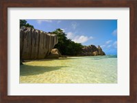 Cliffs of Anse-Source D'Argent, Seychelles, Africa Fine Art Print