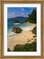 Coastal View of La Digue Island, Seychelles Fine Art Print