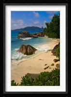 Coastal View of La Digue Island, Seychelles Fine Art Print