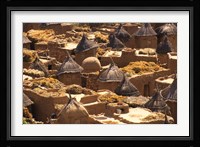 Flat And Conical Roofs, Village of Songo, Dogon Country, Mali, West Africa Fine Art Print