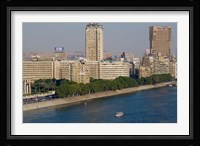 Corniche El Nil, Nile River, Cairo, Egypt Framed Print