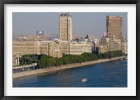 Corniche El Nil, Nile River, Cairo, Egypt Framed Print