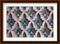 Wall tiles in Al-Hassan II mosque, Casablanca, Morocco Fine Art Print