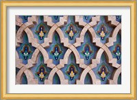 Wall tiles in Al-Hassan II mosque, Casablanca, Morocco Fine Art Print