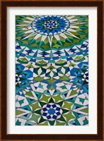 Floor tiles in Al-Hassan II mosque, Casablanca, Morocco Fine Art Print