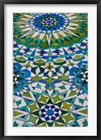 Floor tiles in Al-Hassan II mosque, Casablanca, Morocco Fine Art Print
