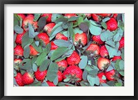 China, Chongqing, Strawberries in fruit market Fine Art Print