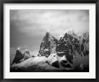 Antarctica, Mountain peaks along Cape Renaud in Lemaire Channel. Fine Art Print