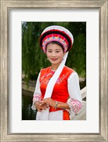 Bai Minority Woman in Traditional Ethnic Costume, China Fine Art Print