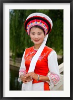 Bai Minority Woman in Traditional Ethnic Costume, China Fine Art Print