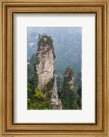 Cable Car To Yellow Stone Stronghold Village, Zhangjiajie National Forest Park, Hunnan, China Fine Art Print