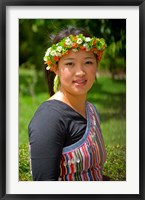 China, Yunnan, Young Dulong Portrait with Ethnic Costume Fine Art Print