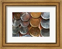 Brass plates for sale in the Souk, Marrakech (Marrakesh), Morocco, North Africa Fine Art Print