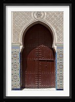 Archway with Door in the Souk, Marrakech, Morocco Fine Art Print