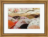 Colorful fans at market in Xian, China Fine Art Print