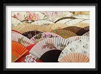 Colorful fans at market in Xian, China Fine Art Print