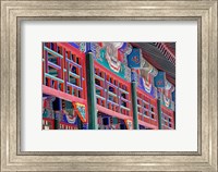 Colorfully painted corridor details, Zhongshan Park, Beijing, China Fine Art Print