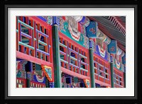 Colorfully painted corridor details, Zhongshan Park, Beijing, China Fine Art Print