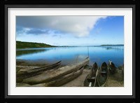 Canoes on the beach, Antananarivo, Madagascar Fine Art Print