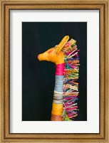 Embroidered giraffe craft, Kenya Fine Art Print