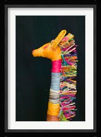 Embroidered giraffe craft, Kenya Fine Art Print