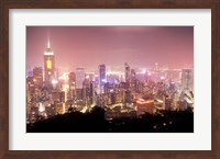 Central Overview from Stubbs Road Lookout, Hong Kong, China Fine Art Print