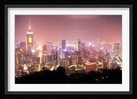 Central Overview from Stubbs Road Lookout, Hong Kong, China Fine Art Print