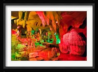 Cave stalagmites, stalactites, Mutianyu, China, Fine Art Print
