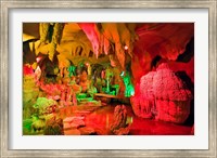Cave stalagmites, stalactites, Mutianyu, China, Fine Art Print