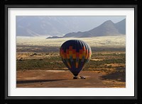 Aerial view of Hot air balloon landing, Namib Desert, Namibia Fine Art Print