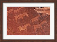 Ancient rock etchings, Twyfelfontein, Damaraland, Namibia, Africa. Fine Art Print
