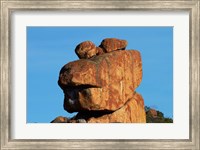 Frog-shaped rock, Big Cave Camp, Matopos Hills, Zimbabwe, Africa Fine Art Print