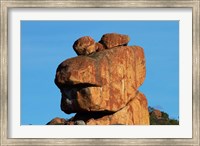 Frog-shaped rock, Big Cave Camp, Matopos Hills, Zimbabwe, Africa Fine Art Print