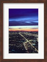Aerial Night View of Chicago, Illinois, USA Fine Art Print