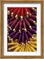 Colorful Spools of Thread Hang in the Market, Fes, Morocco Fine Art Print