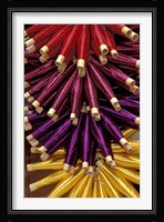 Colorful Spools of Thread Hang in the Market, Fes, Morocco Fine Art Print