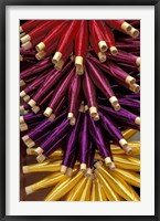Colorful Spools of Thread Hang in the Market, Fes, Morocco Fine Art Print