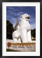 Guardian Lions, Mandalay Hill, Mandalay, Myanmar Fine Art Print