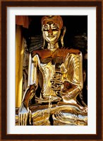 Golden Buda of Shwedagon Pagoda, Yangon, Myanmar Fine Art Print