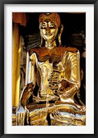 Golden Buda of Shwedagon Pagoda, Yangon, Myanmar Fine Art Print