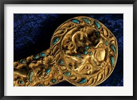Detail of Dagger, Gold Artifacts from Tillya Tepe Find, Burial 4, Six Tombs of Bactrian Nomads Fine Art Print