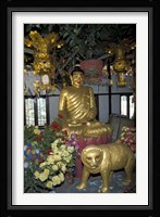 Gold Tiger and Bhuddha Sculpture at the Golden Temple, China Fine Art Print