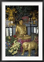 Gold Tiger and Bhuddha Sculpture at the Golden Temple, China Fine Art Print